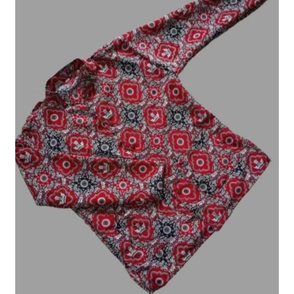 baju batik SD anak lengan panjang