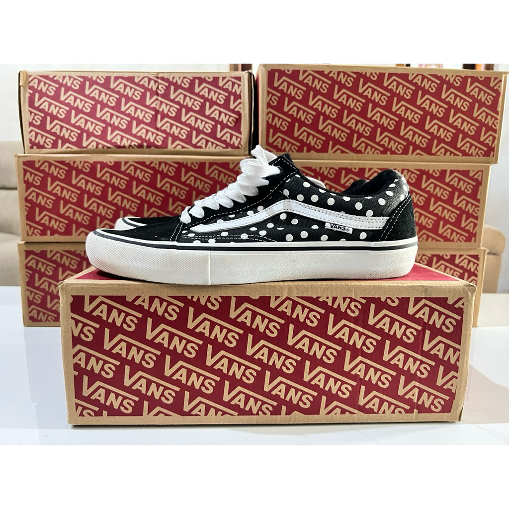 vans old skool pro (baker) dollin/polka dots us 10/43 cm 28