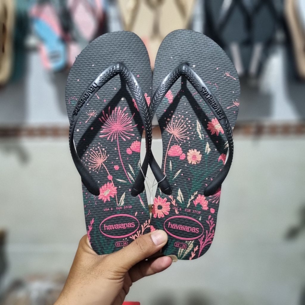 Sandal Wanita Original Havaianas Slim Organic - Black