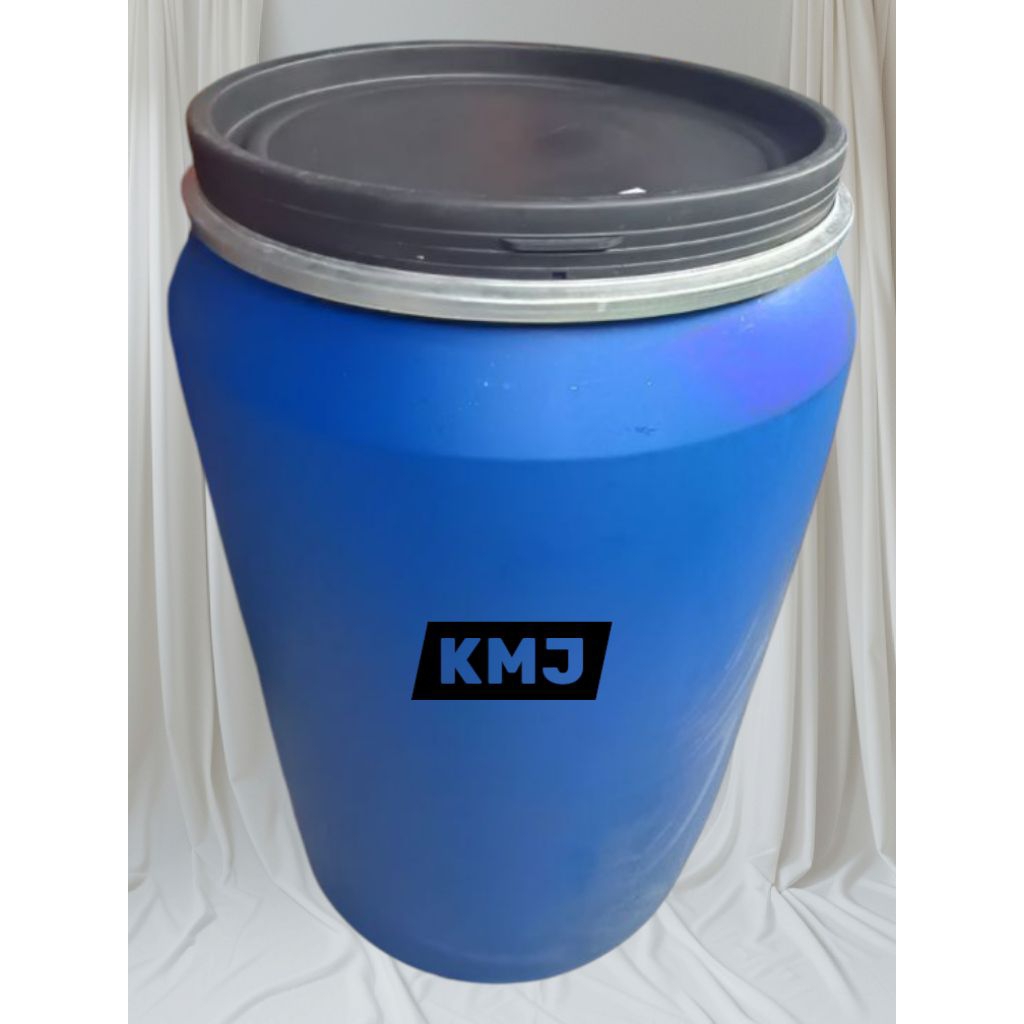 DRUM 200LITER TUTUP BESAR,TONG BIRU BESAR, DREM PLASTIK bekas 200LITER