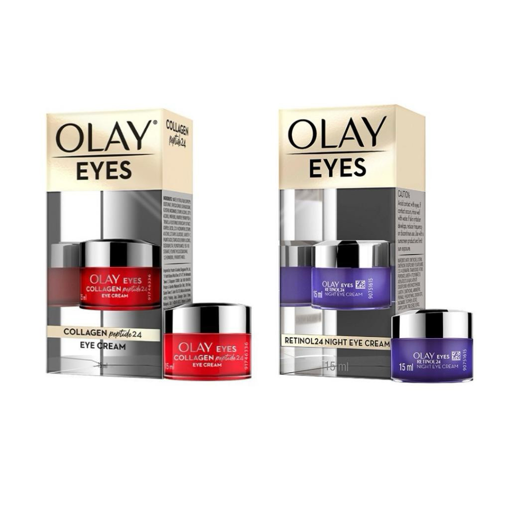 Olay Eyes Collagen Peptide 24 Krim Mata | Olay Eye Cream Retinol 24 Night 15ML