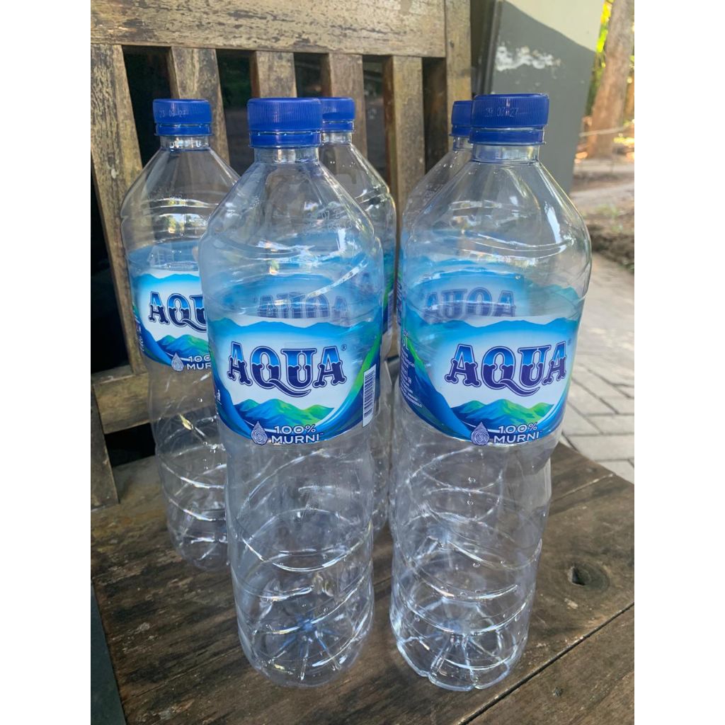botol Aqua bekas sekali pakai UK 1,5 liter