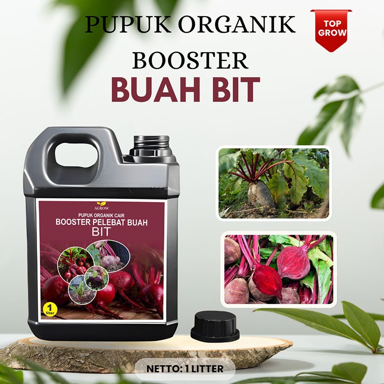 Pupuk Booster Cair Buah Bit 1 LITER , Pupuk untuk Meningkatkan  Menyuburkan Bibit Buah Bit Lebih Mer