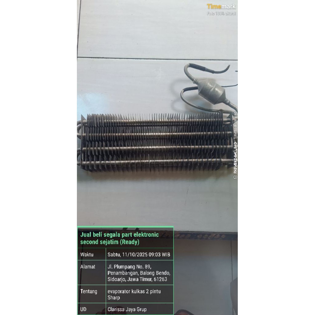 evaporator kulkas Sharp 2 pintu