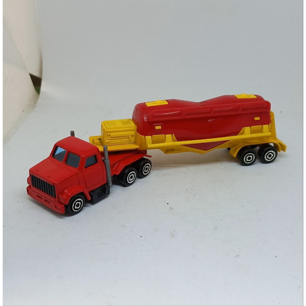 majorette gmc brigadier magirus semi powder transporter tanker trailer truck 1/100 loose diecast (t)