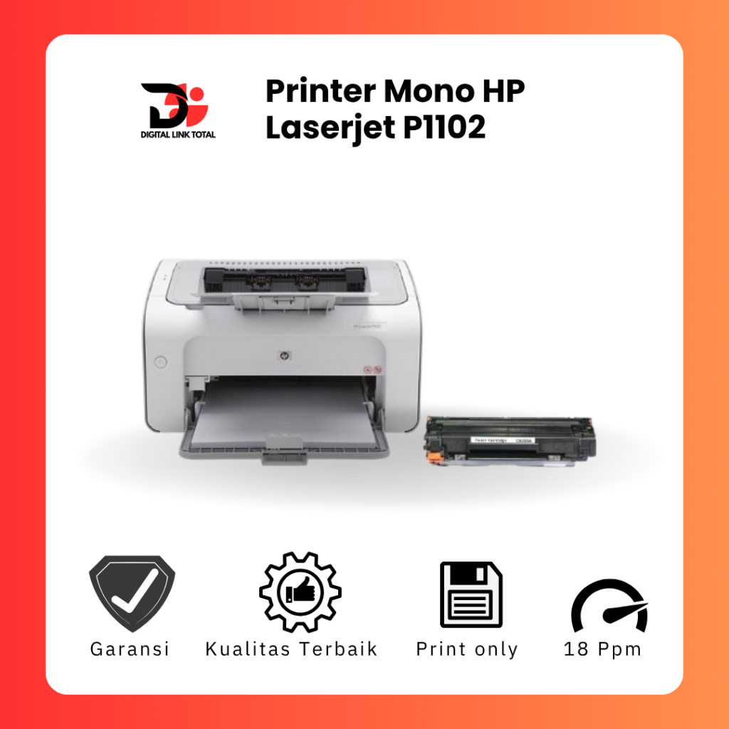 Printer HP Laserjet P1102 full toner bekas
