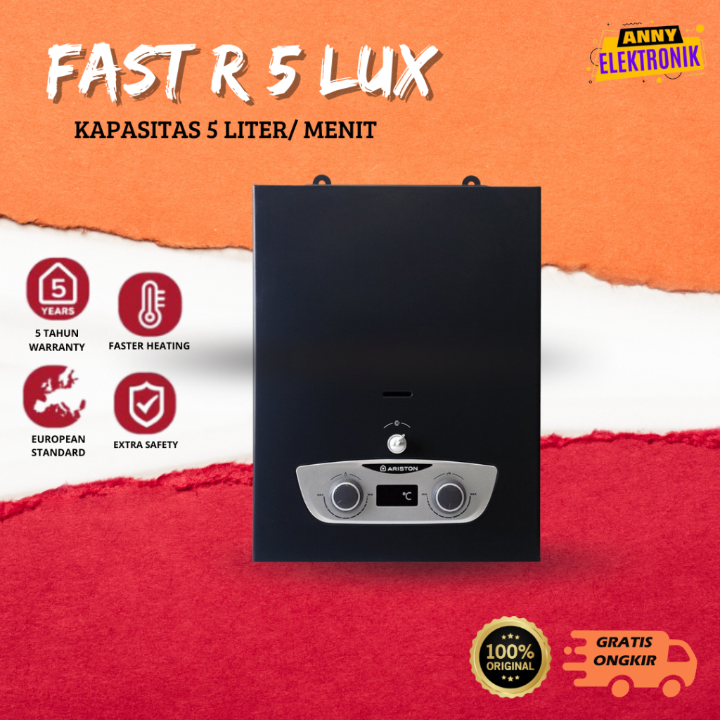 Water Heater ARISTON FAST R ONM 5 LUX - LPG IDN