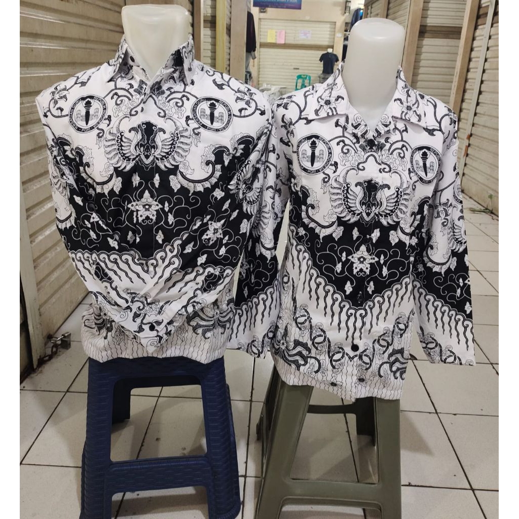 Baju PGRI/Seragam PGRI motif terbaru/seragam PGRI/Seragam PGRI cowok dan cewek/Baju PGRI full furing