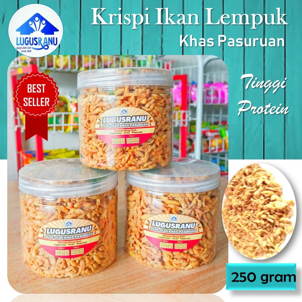 lugusranu lempuk krispi asin Lempuk crispy teri nasi sedap original 250gr