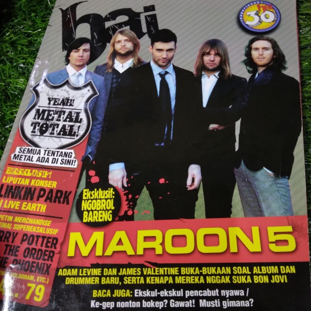Majalah Hai cover Maroon 5 edisi tahun 2007