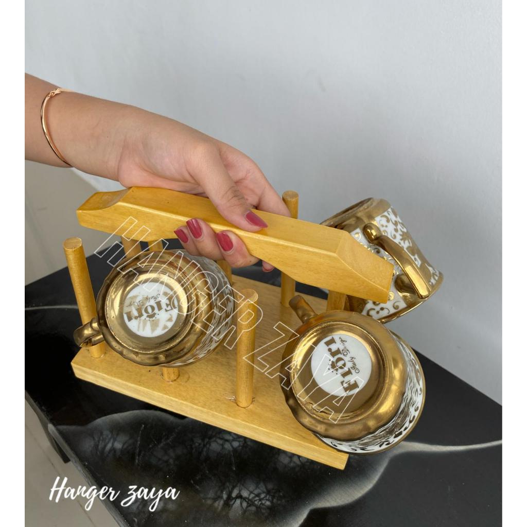 [COD] Rak Gelas Kayu / Rak Serbaguna / Rak Gelas / Stand Gelas Kayu