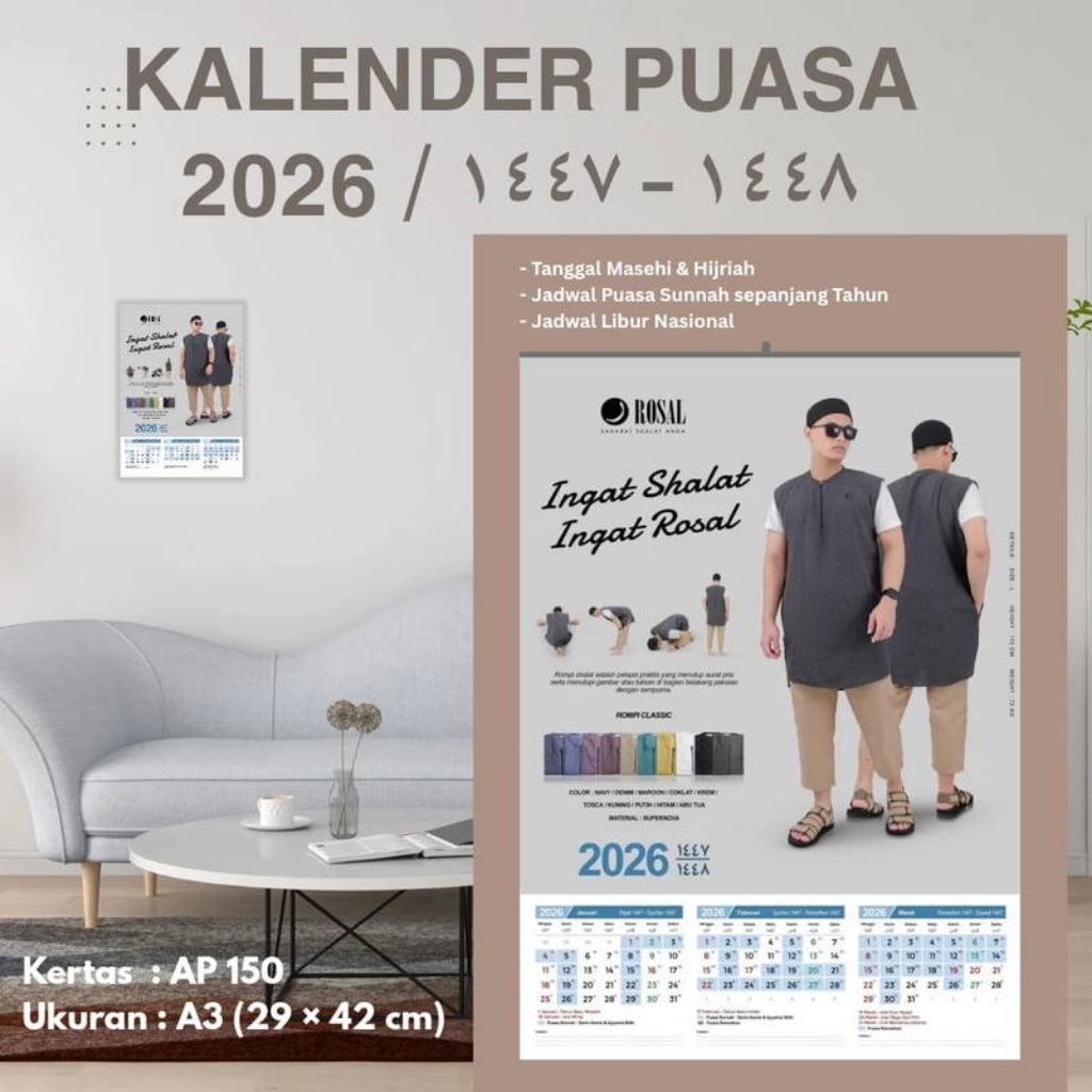 Kalender Puasa 2026 by Rosal