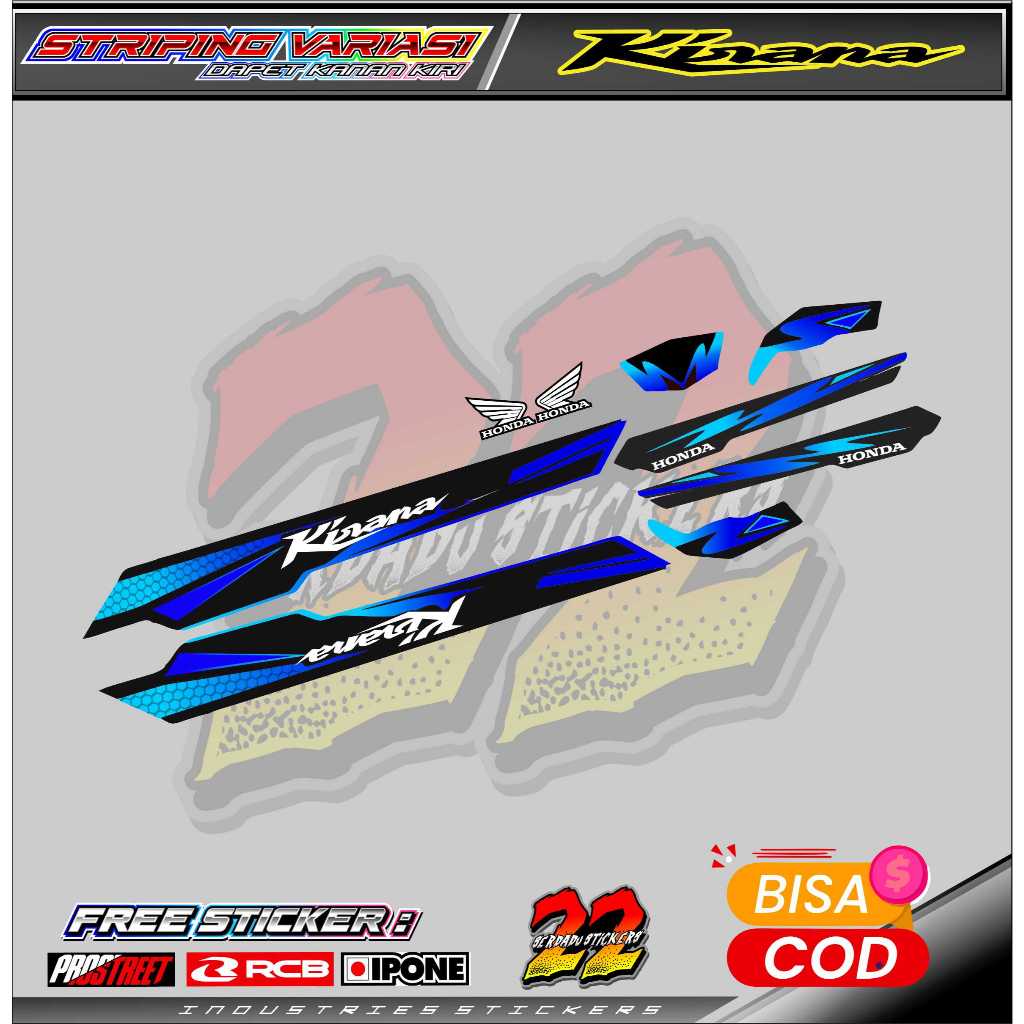 STRIPING VARIASI HONDA KIRANA 125 / STICKER LIST VARIASI MOTOR HONDA KIRANA