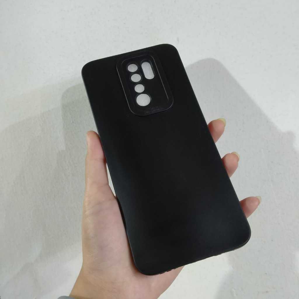 Case REDMI 9 Softcase XIAOMI Lentur Black Matte SIlikon Hitam Karet Polos Slim