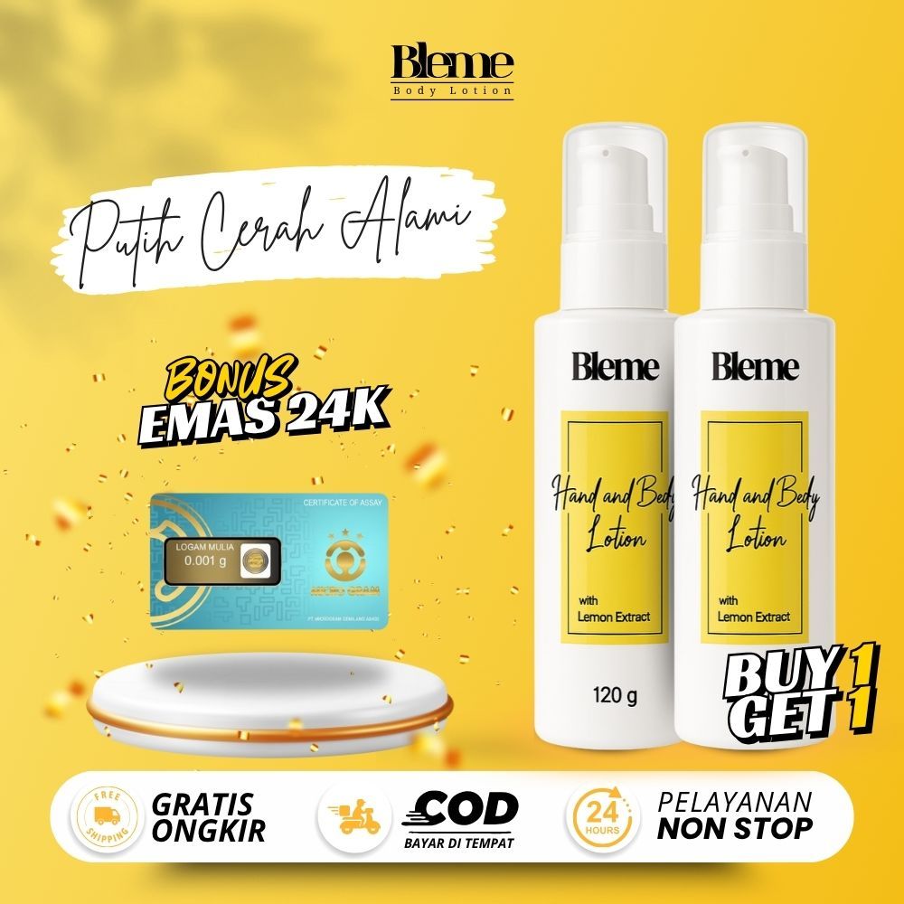 Promo Buy 1 Get 1 Bleme Whitening Body Lotion Pemutih Instan Permanen / Hand Body Pemutih Tubuh