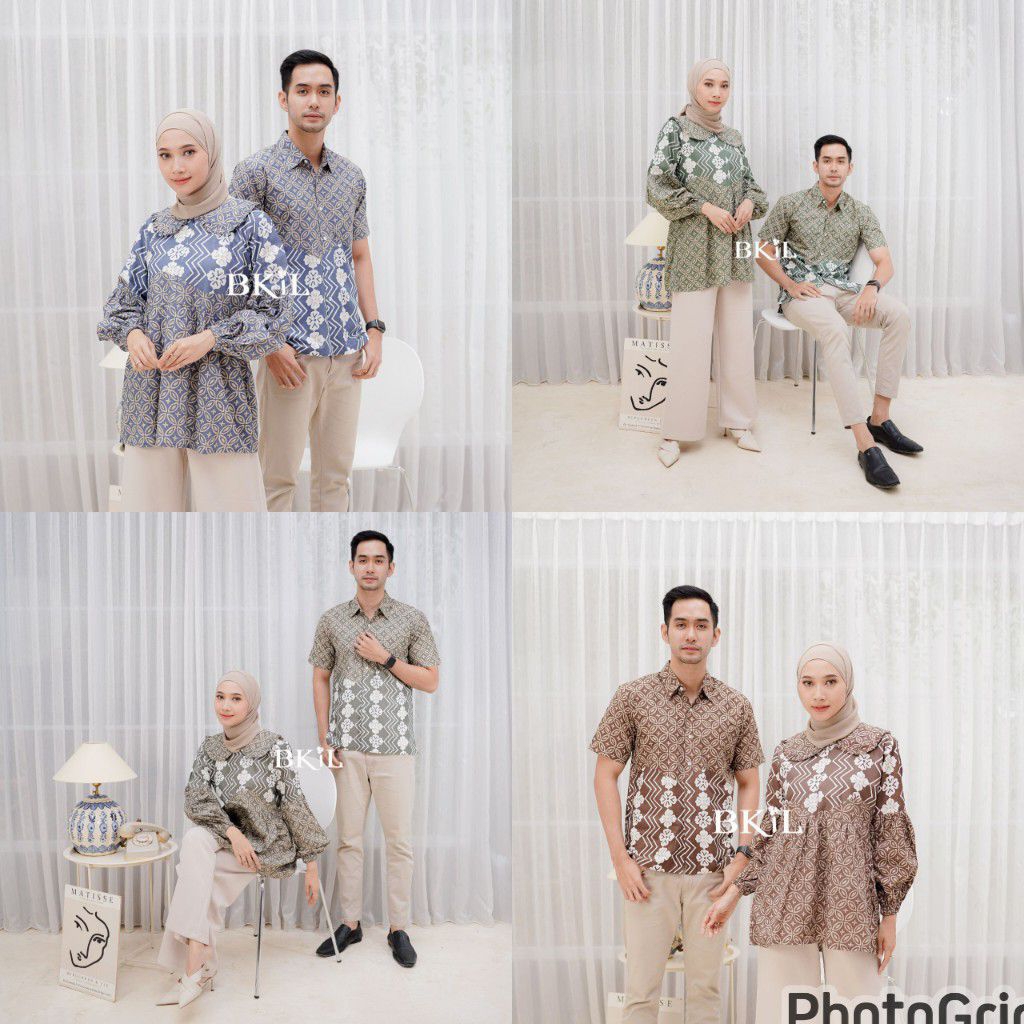 Couple Atasan Batik Amarillis Hem & Blouse Fashion Modern 2025