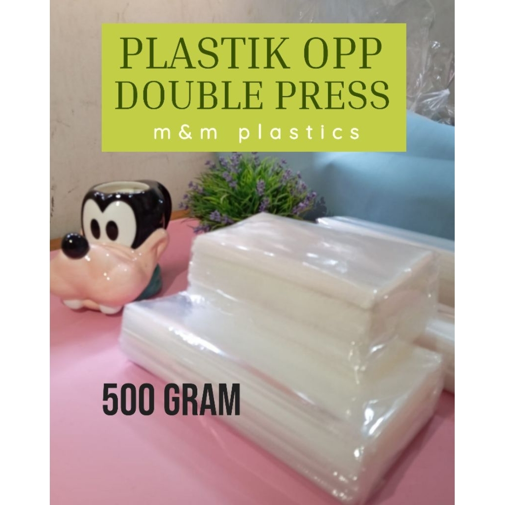 500 Gram Plastik OPP Tebal Las Jahit Kemasan Souvenir / Aksesoris / Crispy Packaging / Crispack / Sq
