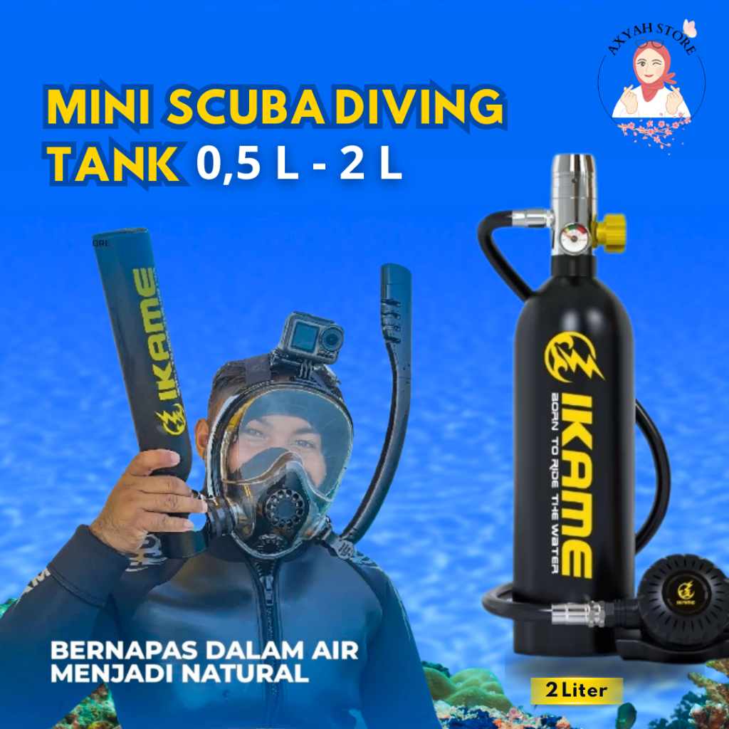 [ IKAME ] Diving Tank Alat Selam Snorkeling / Tabung Selam Mini / Mini Scuba Tank / Tabung Oksigen