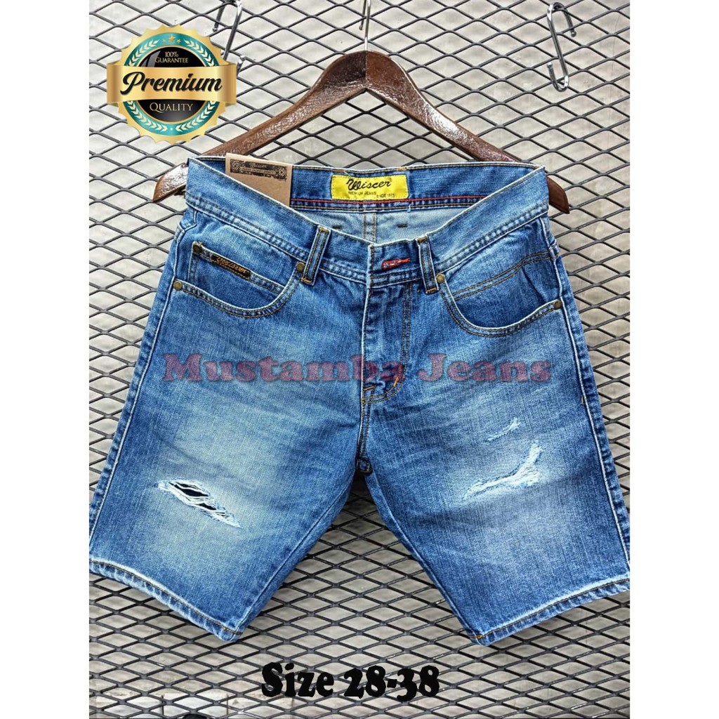 MC WISCER Celana jeans pendek Mc Wiscer Sobek lapis terlaris / Jeans pendek sobek keren abis