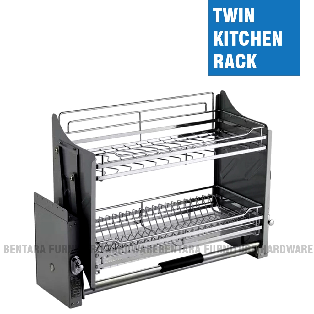 TWIN TMB WE-60 RAK PIRING RAK DAPUR DALAM KABINET -600 MM KITCHEN SET TOP UNIT CABINET