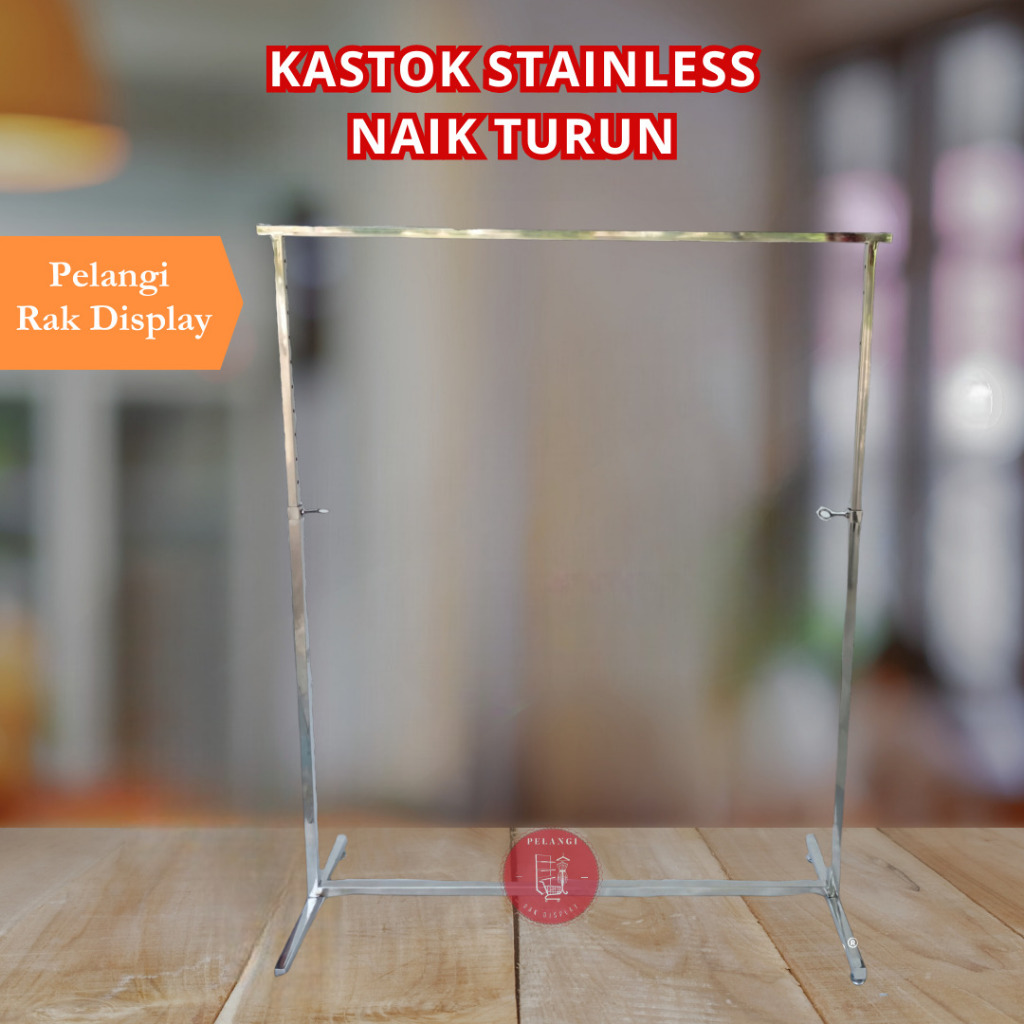 Gawang Baju stainless Naik Turun/gantungan baju butik/gawang baju simple/gawang baju minimalis
