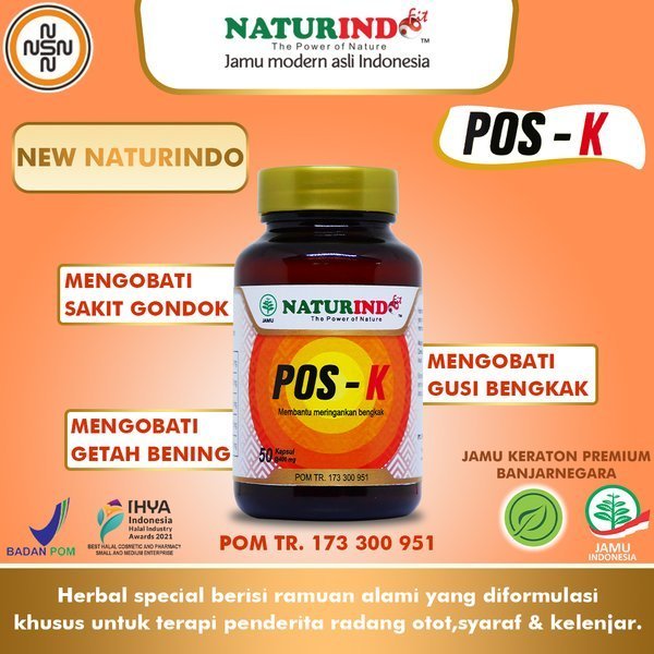 Naturindo Pos K Membantu Pereda Bengkak Nyeri Amandel dan Bisul Herbal Naturindo Original Alami