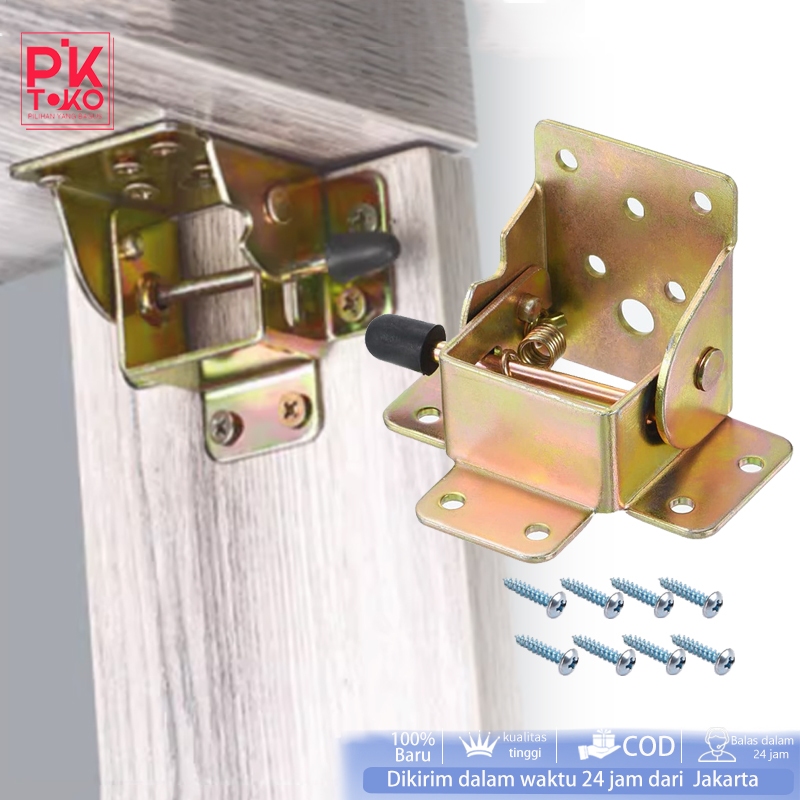 Braket Engsel Kaki Meja Lipat 90 Derajat Engsel Siku Dengan Kunci Universal Untuk Furniture​