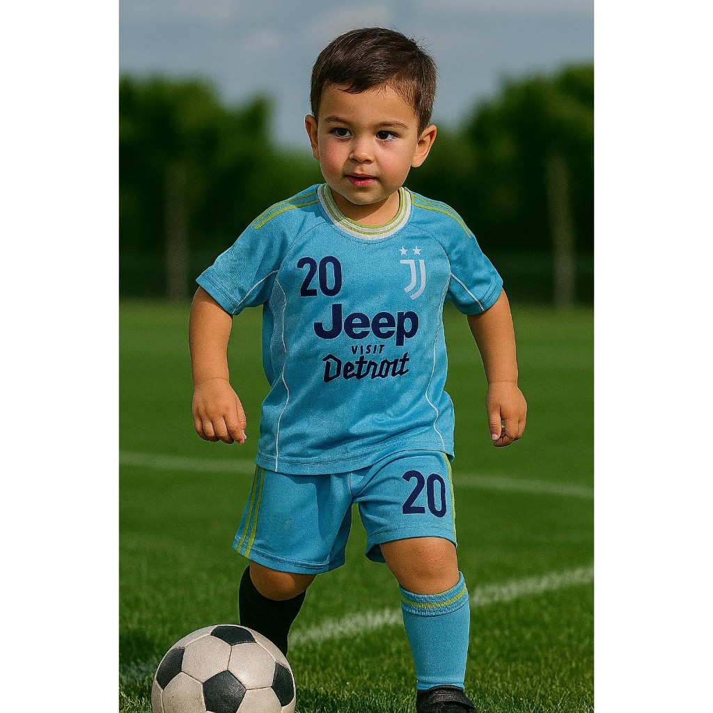 Jersey Anak Juventus Biru Terbaru 2025/2026 / Setelan Bola Anak Terbaru / Set Anak Murah Terbaru