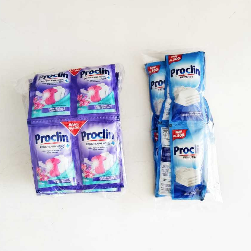Proclin Pemutih / Proclin Penghilang Noda Sachet Isi 12 Sachet