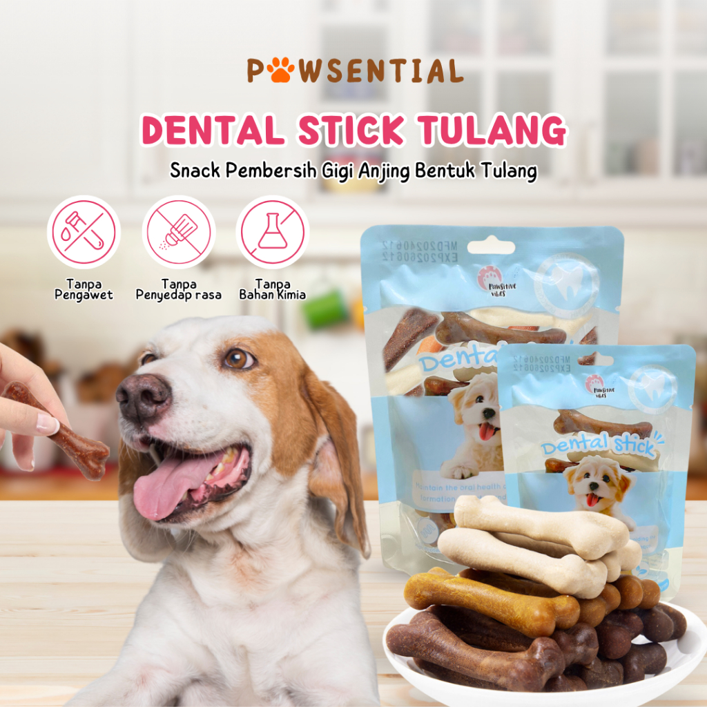 Dental Stick - Snack Anjing Dental Chew Pembersih Karang Gigi Penghilang Bau Mulut - Dentalstick unt