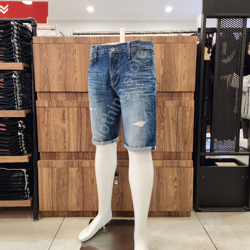 BOMBBOOGIE ORIGINAL celana jeans pendek pria biru 41J04B3LL