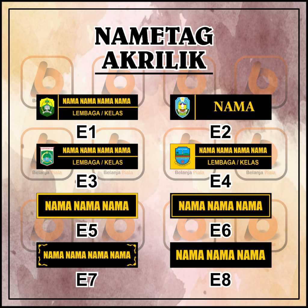 NAME TAG PAPAN NAMA | PAPAN DADA AKRILIK RESIN | NAME TAG SATUAN CANTIK