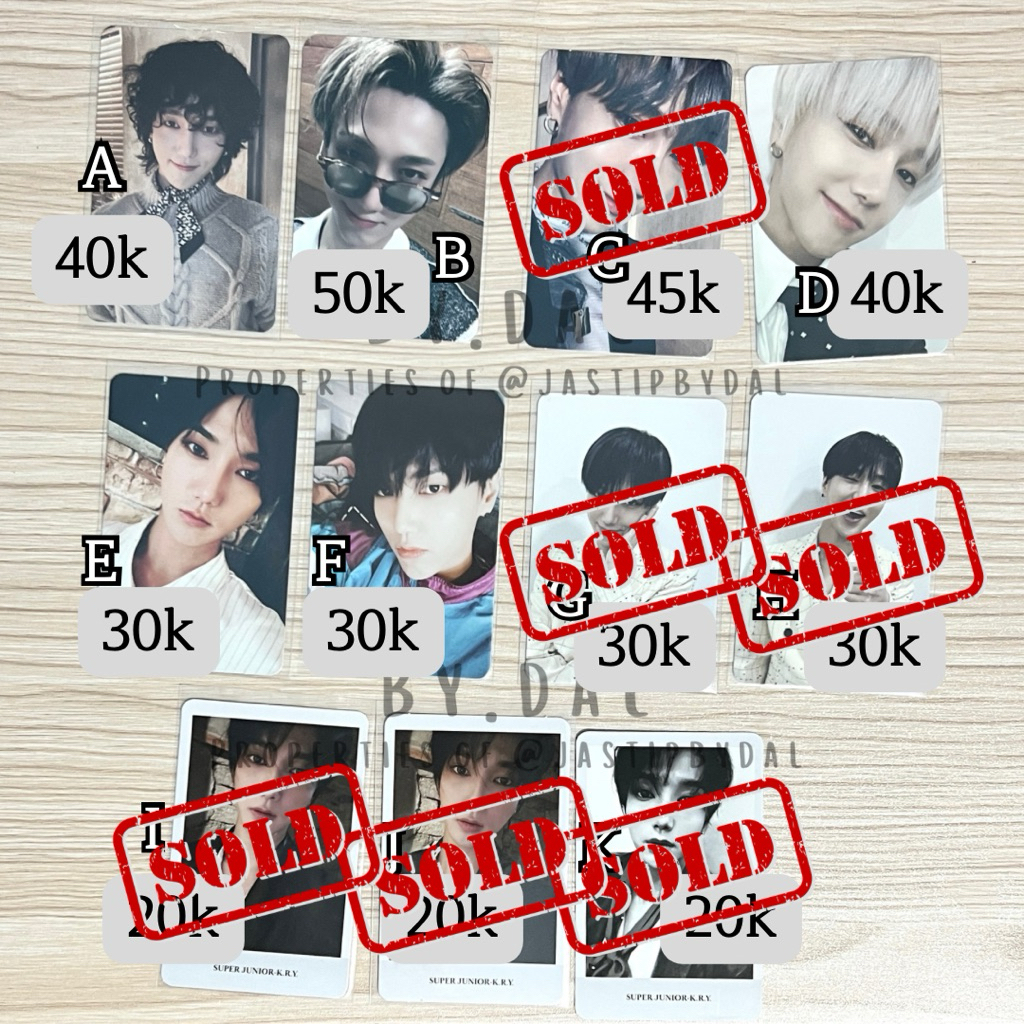 OFFICIAL YESUNG SUPER JUNIOR PC - suju sj photocard poca kim kanghoon album pob beautiful night kry 