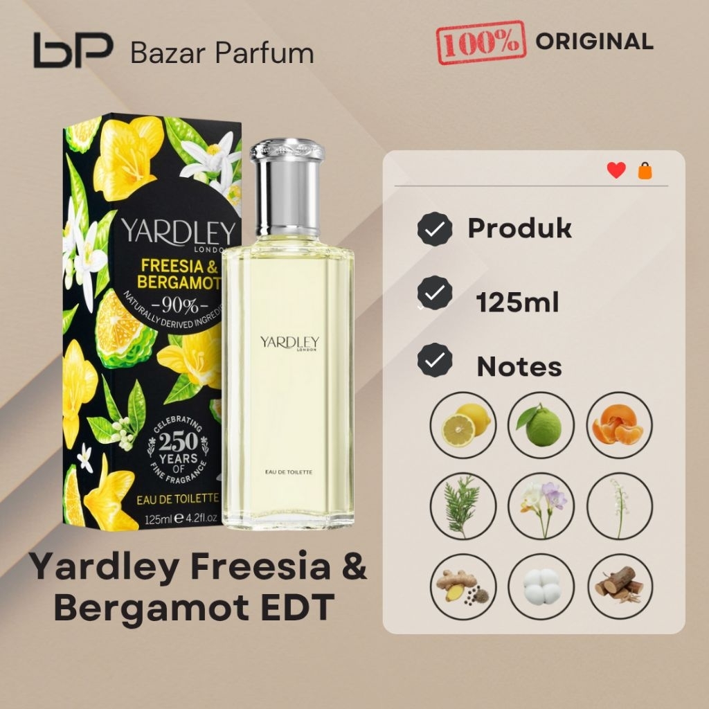 Parfum Wanita Yardley Freesia & Bergamot by Yardley London EDT for Women Original