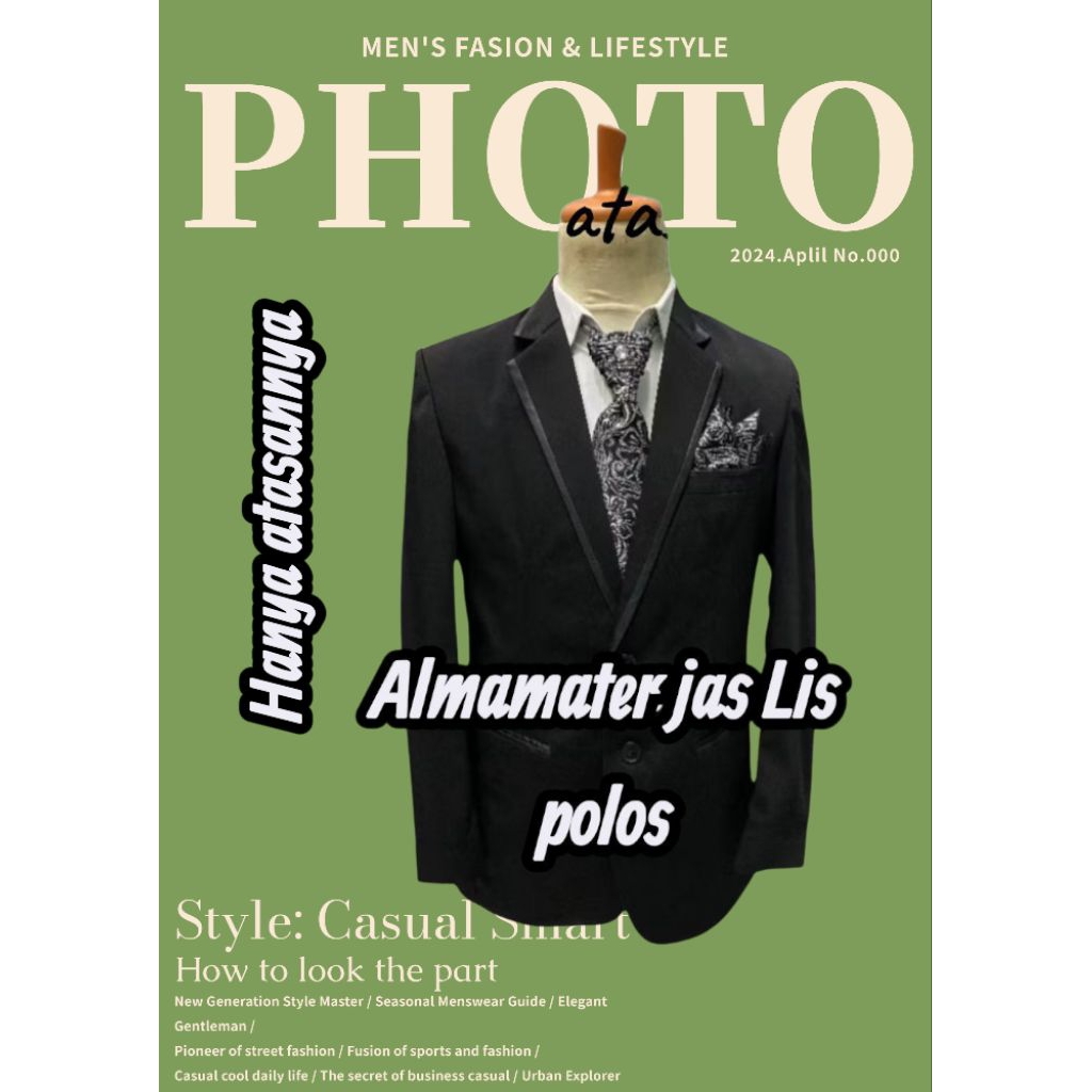 Risky jas collection,jas Almamater hitam polos,jas Almamater hitam List,jas wisuda,jas hitam atasan,