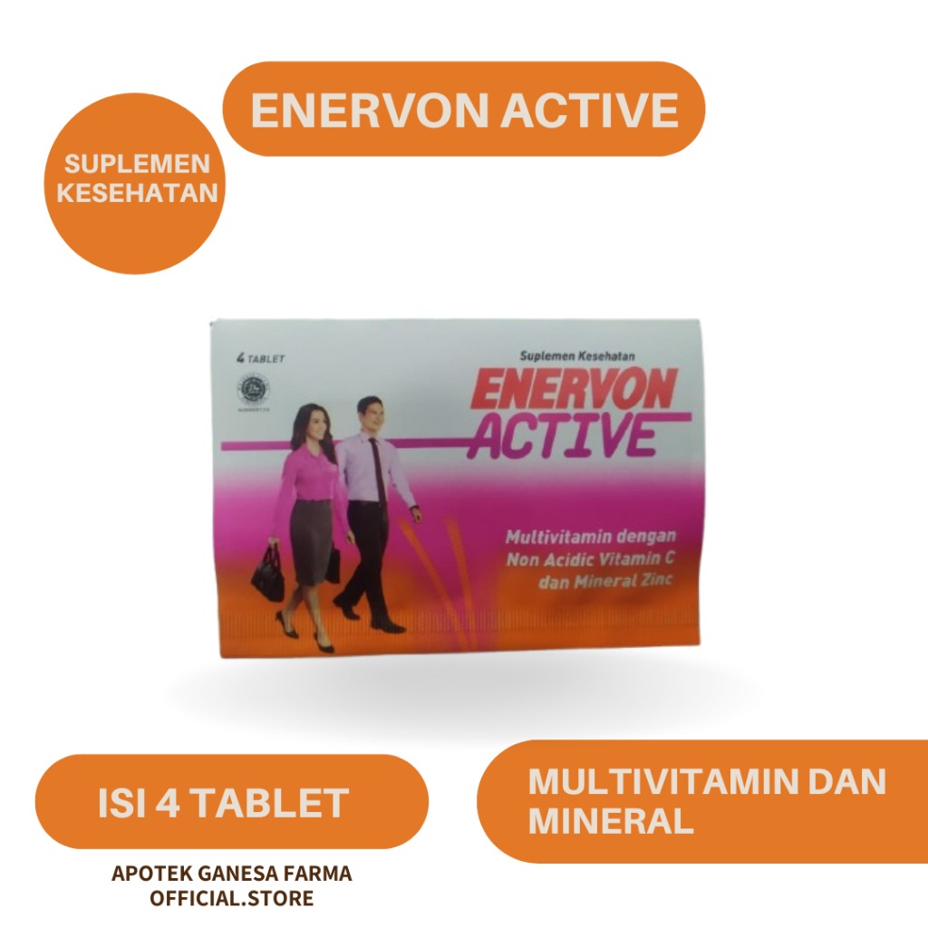 ENERVON ACTIVE STRIP SUPLEMEN VITAMIN C/ B COMPLEX/ MINERAL ZINC