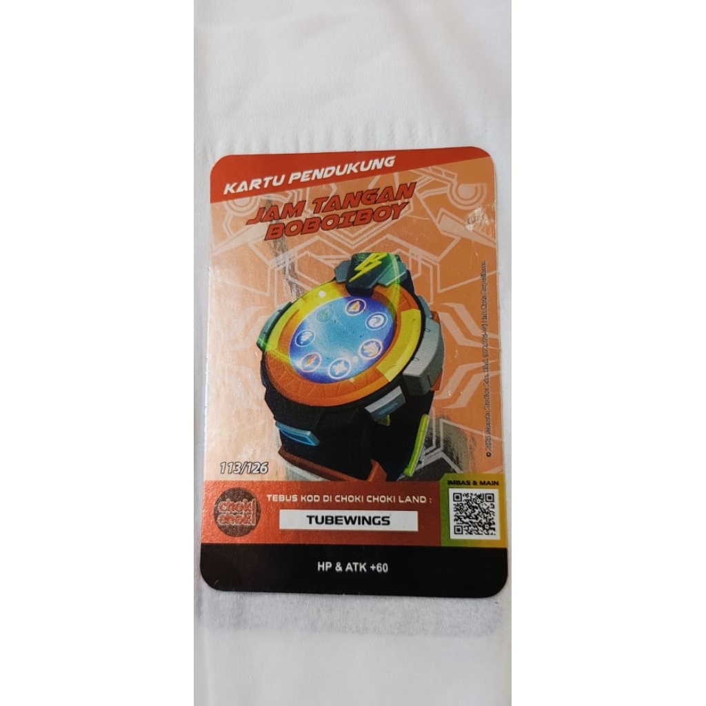 KARTU BOBOIBOY PENDUKUNG - JAM BOBOIBOY