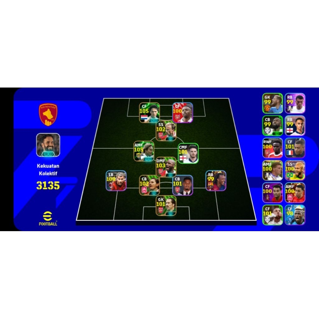 Akun Efootball 2025 Epic Basten GG