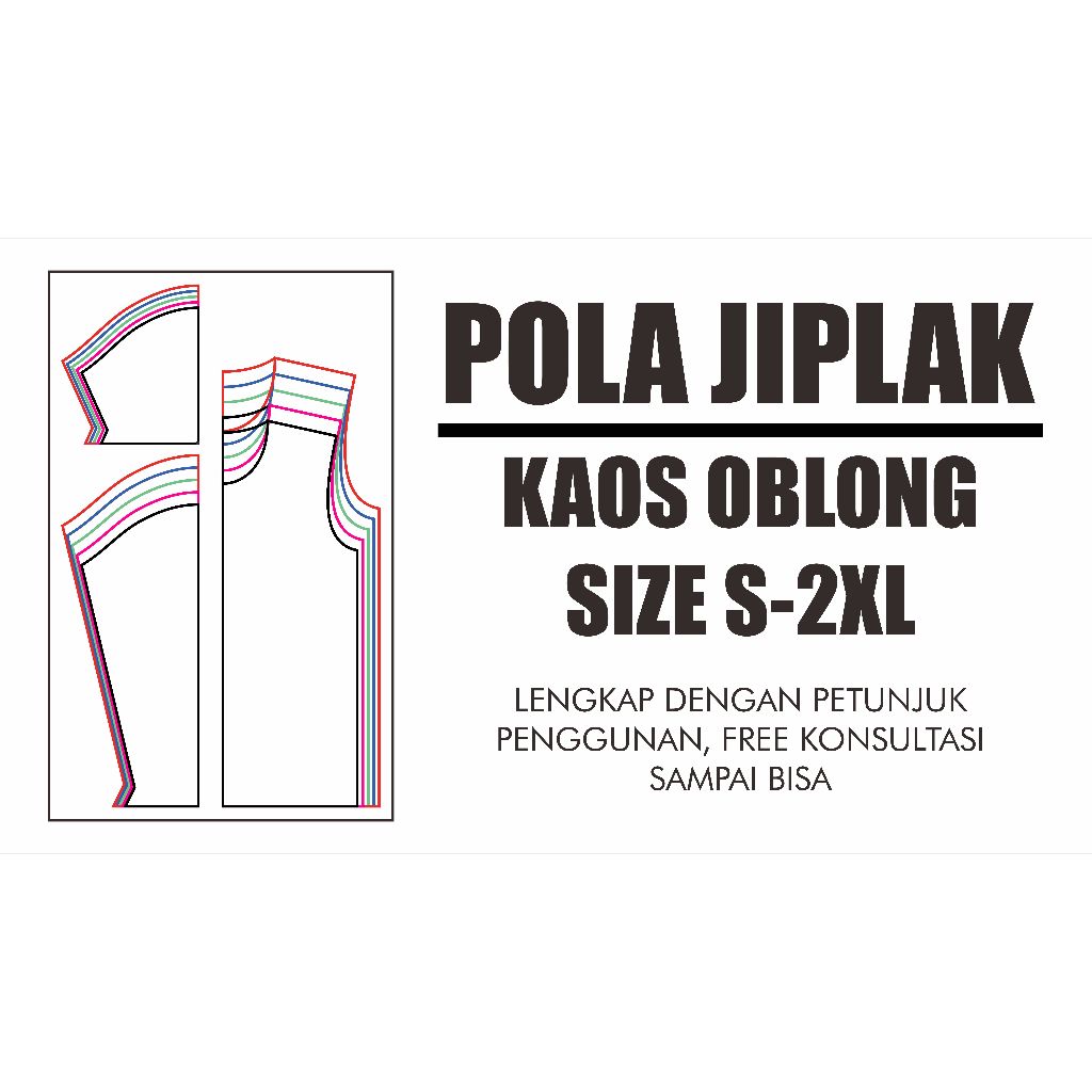 POLA JIPLAK KAOS OBLONG (S-2XL)