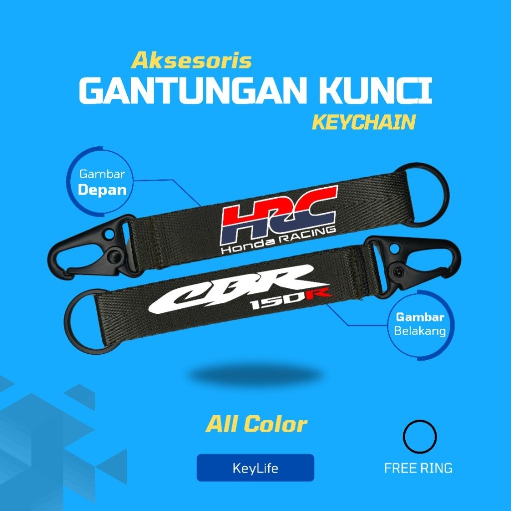 "HondaCBR" GANTUNGAN KUNCI HONDA CBR | KEYCHAIN HONDA HRC CBR | GANTUNGAN KUNCI MOTOR KECE SIMPEL