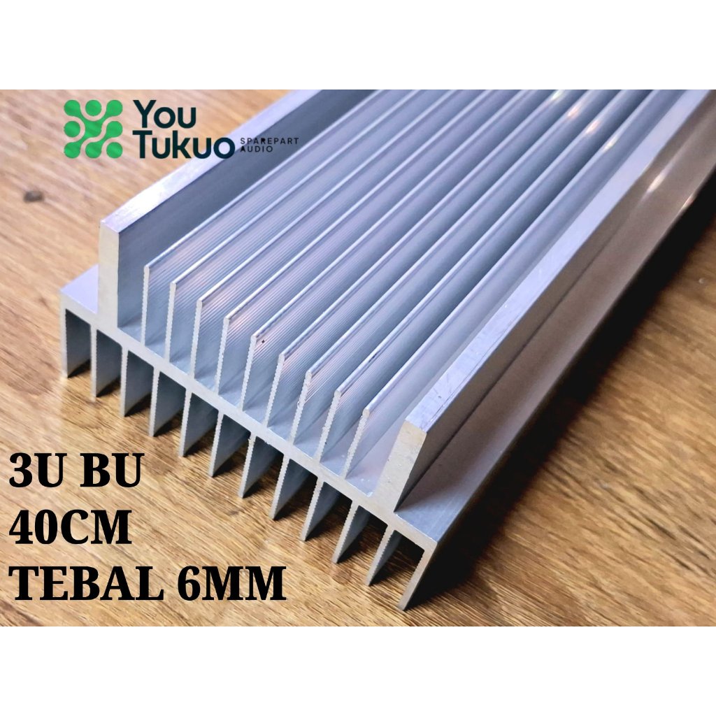 Heatsink pendingin 3U 40cm TEBAL 6MM hs 3u 40 cm