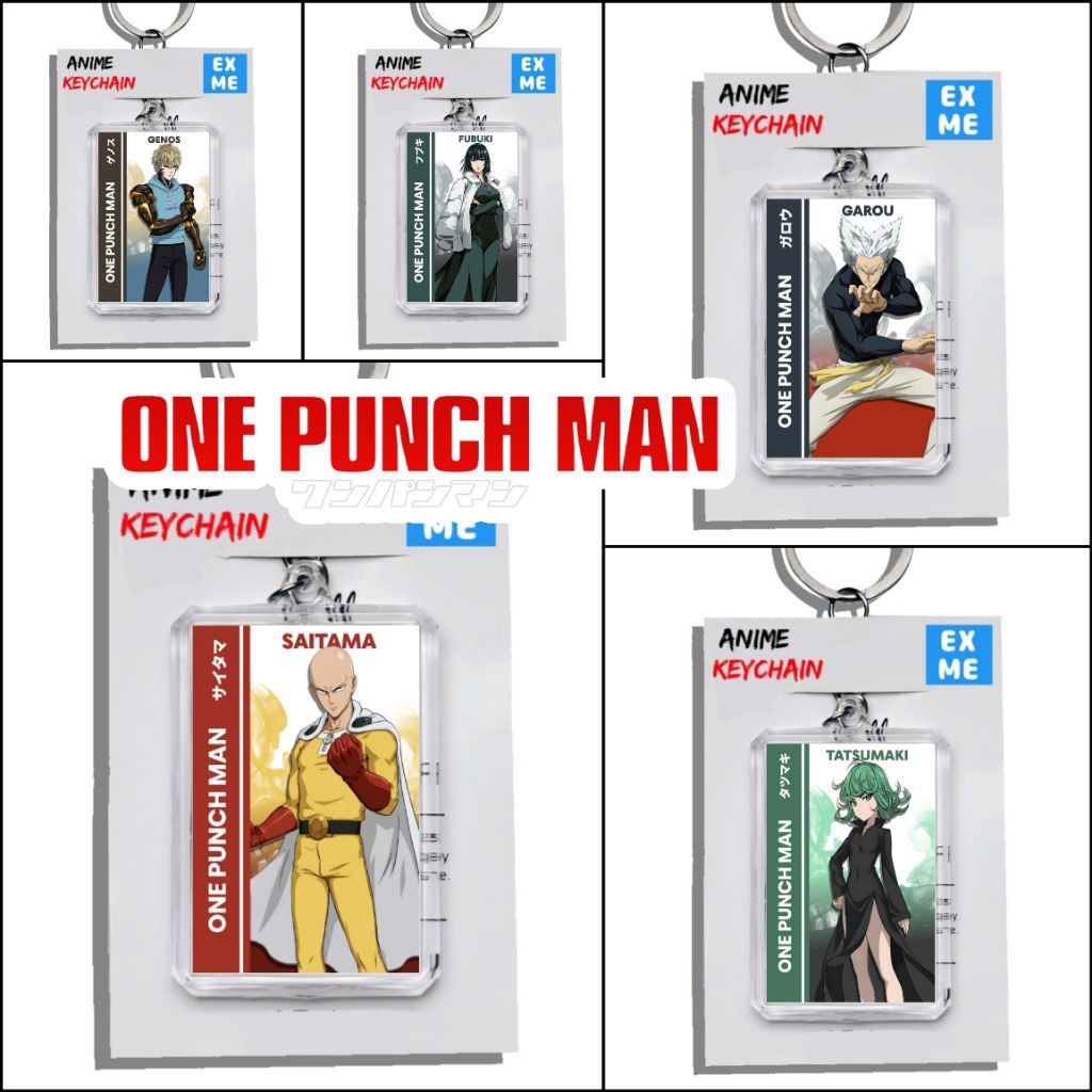 Gantungan Kunci One Punch Man - Keychain One Punch Man - Ganci Anime - Gantungan Kunci Saitama - Tat