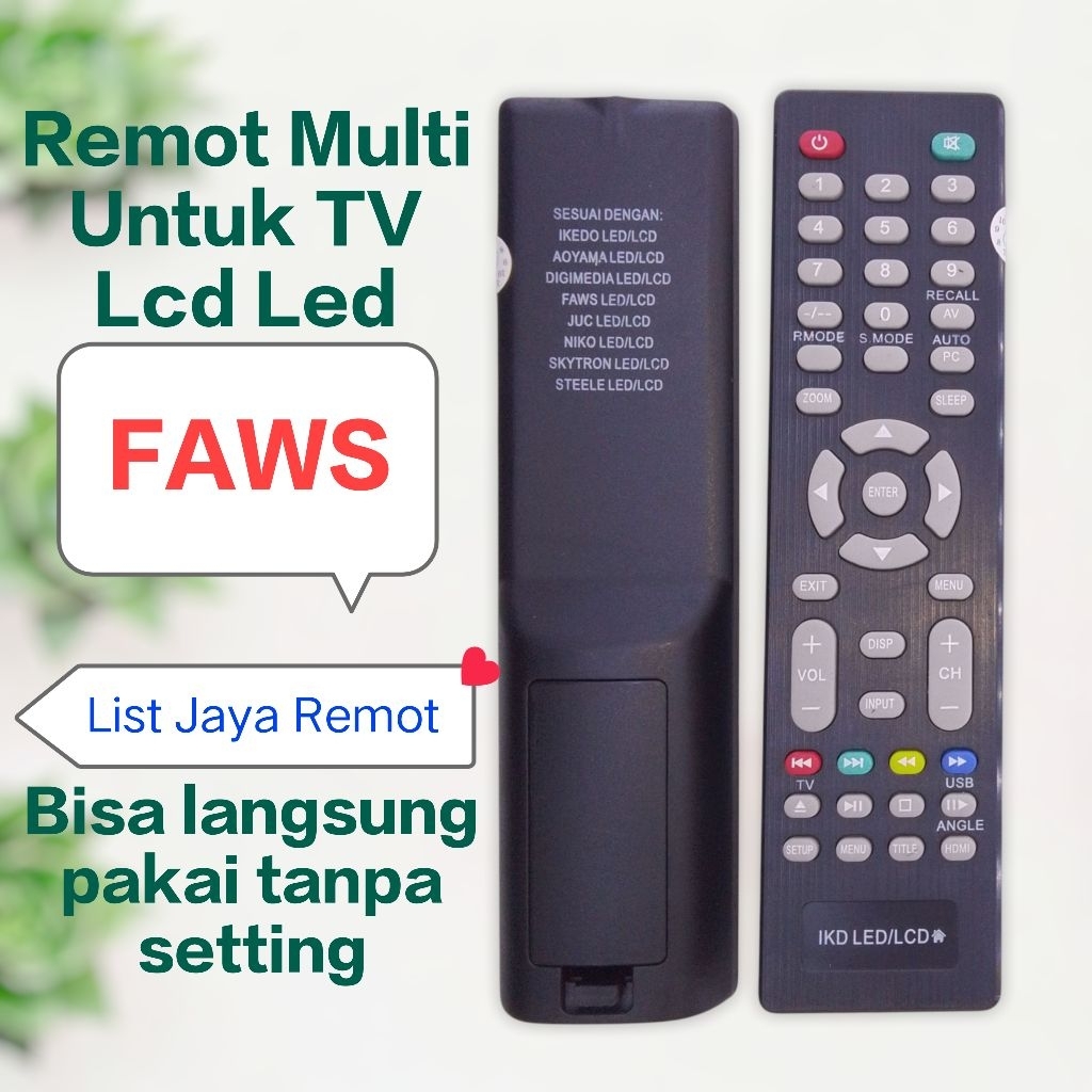 Remot remote Multi untuk Tv FAWS Lcd Led