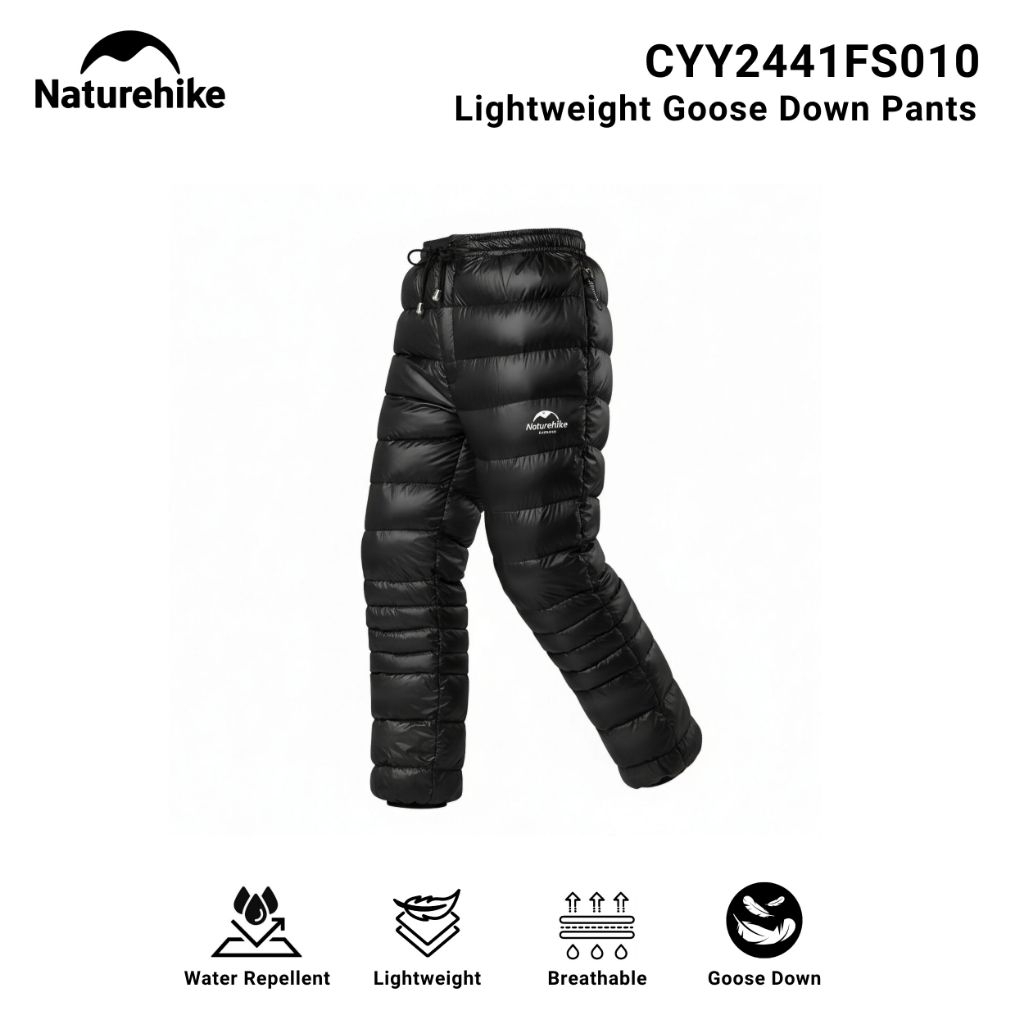 CELANA NATUREHIKE CYY2441FS010 OUTDOOR PANTS WHITE GOOSE DOWN PUFFER WINDBREAKER CELANA BULANG GEMBU