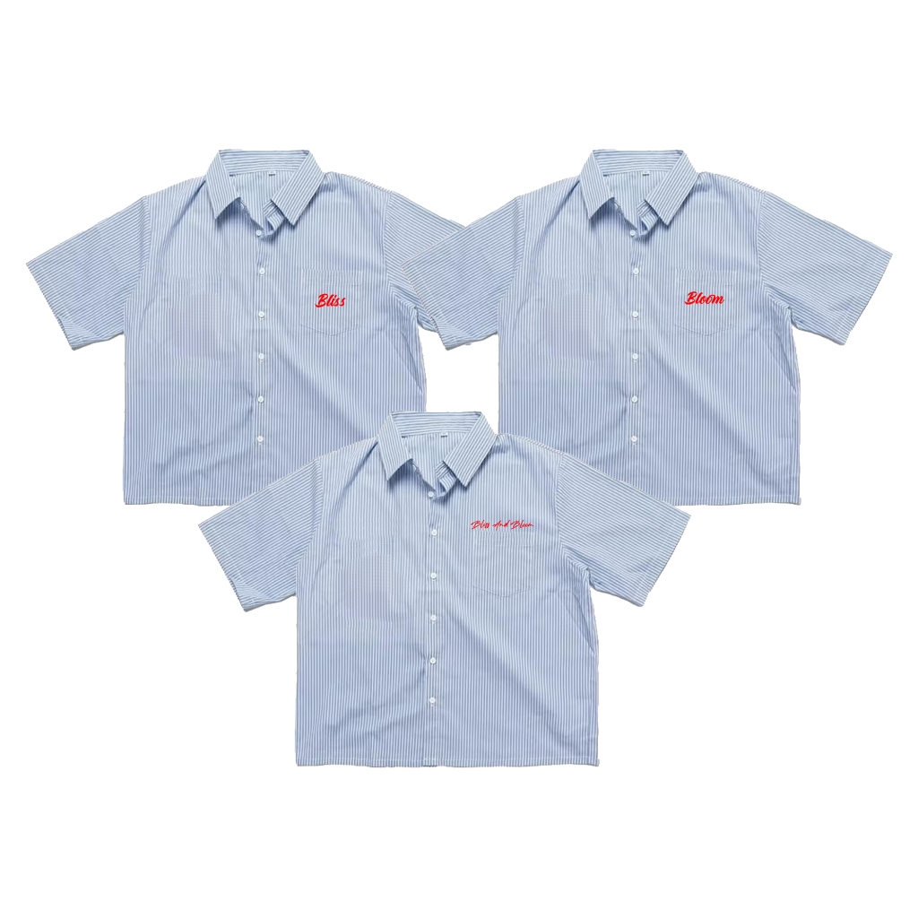Bliss&Bloom Workshirt Boxy STRIPE BIRU