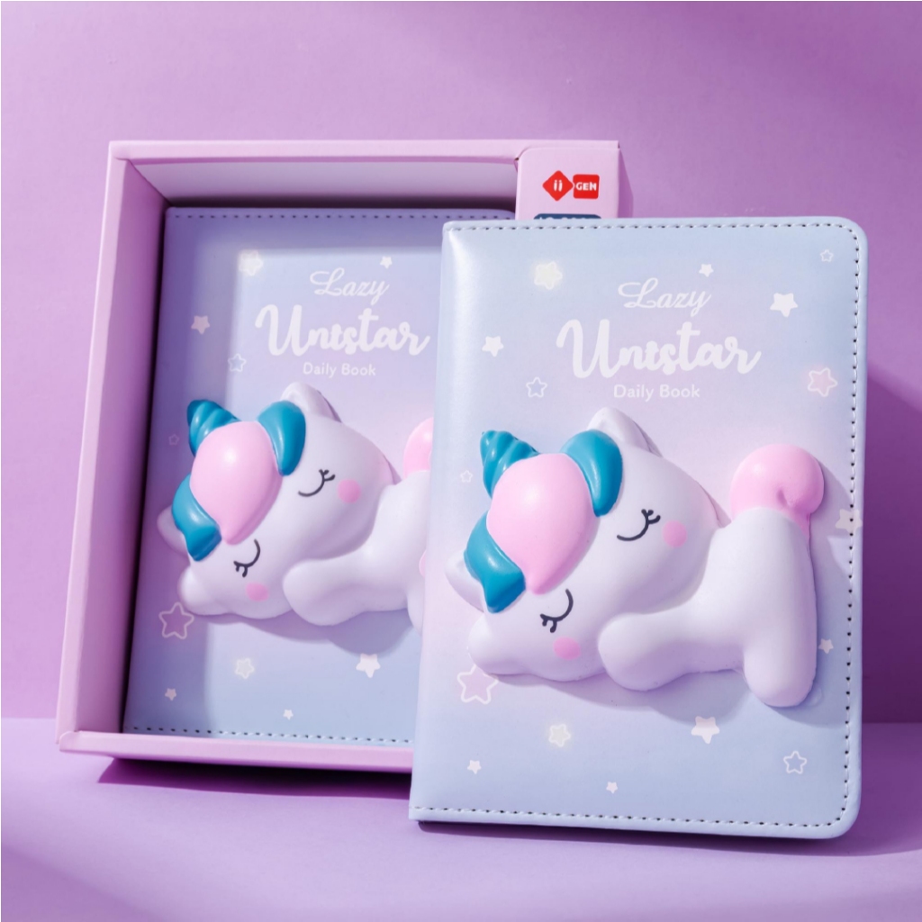 Unicorn Squishy Notebook Kecil/Buku Catatan/ Buku Squishy/ Memo Squishy IIGEN IG6087