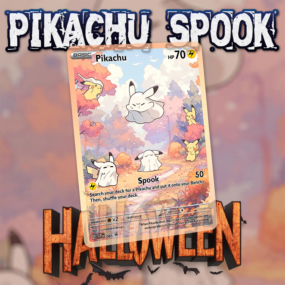 KARTU POKEMON TCG HOLOGRAM SPECIAL HALLOWEEN - PIKACHU SPOOK