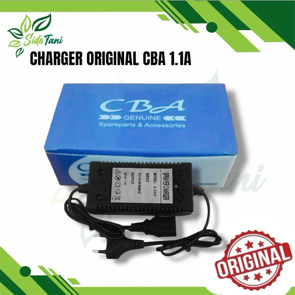 Charger Aki CBA original Tangki pompa elektrik 12V Cas electric battery sprayer 12Volt