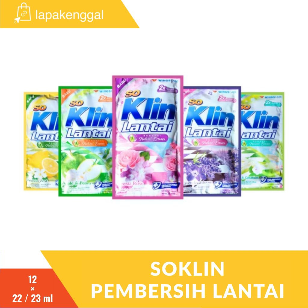 SoKlin | So Klin Pembersih Lantai 23ml Renceng (@12Pcs)