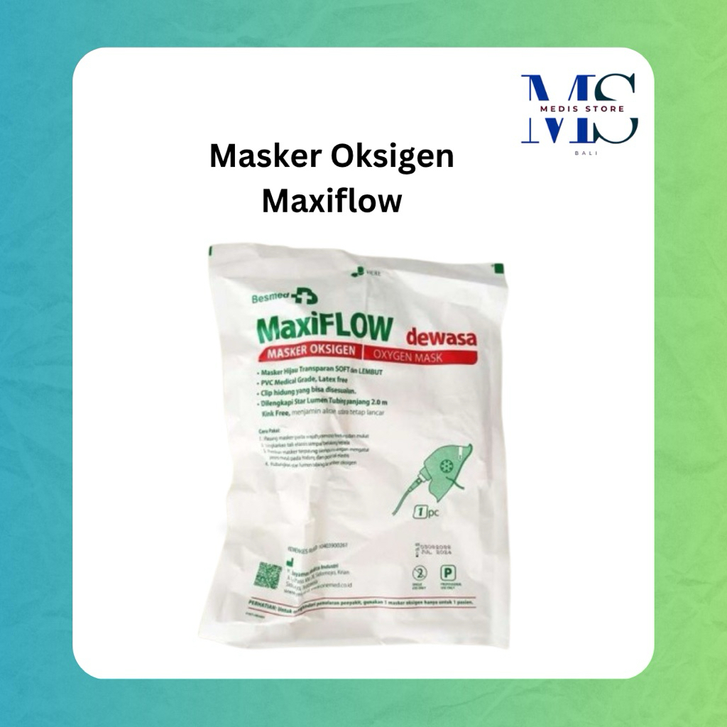 O2 Masker Oksigen | Maxiflow Dewasa | Masker Oksigen Anak | Masker Oksigen dewasa